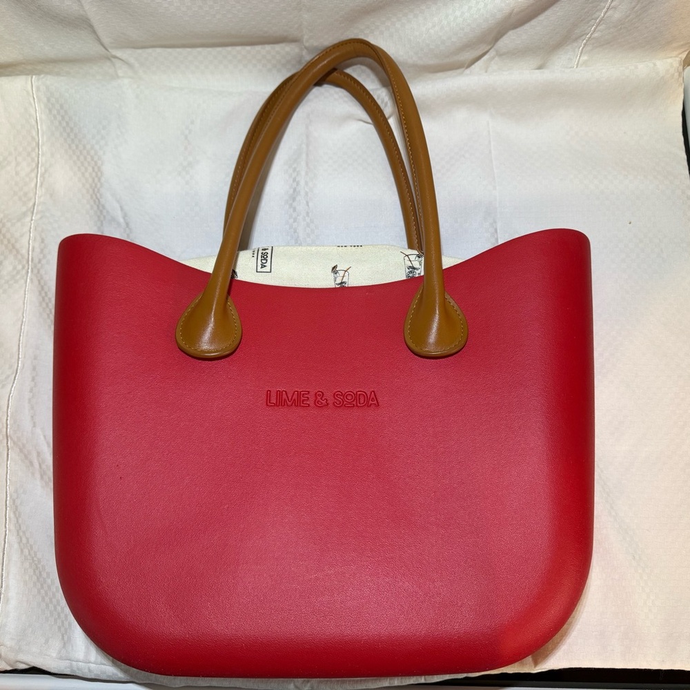 Rubber O Bag Red by Lime & Soda